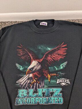 Vintage 90s Philadelphia Eagles Sweatshirt CSA Nutmeg Mills Mens Small